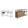 Conjunto Sala de Jantar Cristaleira com Balcão Buffet York Industrial  - 15
