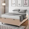 Base Cama Box Baú Casal 138x188x41cm Bege Suede Veludo Prince - 5