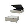 Base Cama Box Baú Casal 138x188x41cm Bege Suede Veludo Prince - 3