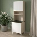 Ver imagem 3 de Paneleiro Kali Premium 4 Portas 3 Prateleiras MDF 70cm Branco Nicioli Móveis