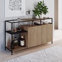 Ver imagem 7 de Conjunto Sala de Jantar Cristaleira e Balcão Buffet York Industrial 