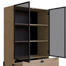 Conjunto Sala de Jantar Cristaleira e Balcão Buffet York Industrial  - 11