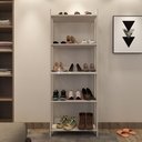 Ver imagem 1 de Sapateira com 3 Prateleiras para Quarto ou Hall de Entrada com Sapatas Plásticas Nos Pés - Branco