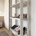 Ver imagem 5 de Sapateira com 3 Prateleiras para Quarto ou Hall de Entrada com Sapatas Plásticas Nos Pés - Branco