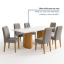 Ver mais imagens de Conjunto de Mesa de Jantar 6 Lugares Isla e Lyra em MDF Cinamomo Off White e Cinza