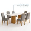 Ver mais imagens de Conjunto de Mesa de Jantar 6 Lugares Isla e Lyra Tampo Vidro/MDF Cinamomo Off White e Cinza