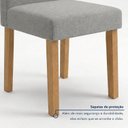 Ver imagem 7 de Conjunto de Mesa de Jantar 6 Lugares Isla e Lyra Tampo Vidro/MDF Cinamomo Off White e Cinza