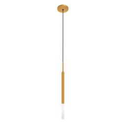 Kit 3 Luminárias Pendente de Teto Tubo Difusor Mesa Dourado - 2