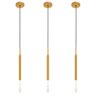 Kit 3 Luminárias Pendente de Teto Tubo Difusor Mesa Dourado - 1