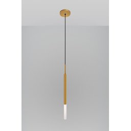 Kit 3 Luminárias Pendente de Teto Tubo Difusor Mesa Dourado - 3