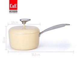 Jogo de Panelas Antiaderente Cerâmica Cuisine Retrô Marfim - 2