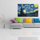 Ver imagem 1 de Quadro Decorativo - A Noite Estrelada - Vicent Van Gogh - 110x70cm