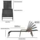 Ver imagem 2 de Espreguiçadeira Reclinável Catar Marrom e Corda Náutica Trama Original Piscina Jardim Alumínio
