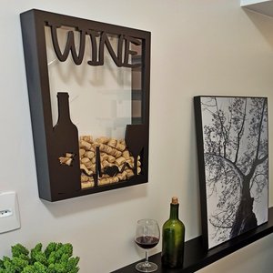 Quadro Porta Rolhas Wine 150 rolhas