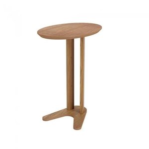 Mesa de Canto Oval 60cm 100% Mdf Freijó Dalla Costa
