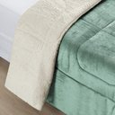 Ver imagem 4 de Coberdrom Casa Scarpa Apollo Queen Sherpa Pele de Carneiro + Manta Flannel - Verde Alecrim