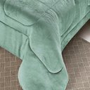 Ver imagem 3 de Coberdrom Casa Scarpa Apollo Queen Sherpa Pele de Carneiro + Manta Flannel - Verde Alecrim