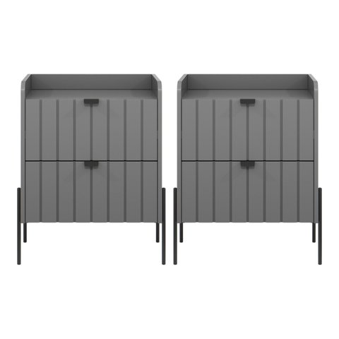 2 Mesas de Cabeceira Vênus Mdf 45cm