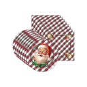 Ver imagem 2 de Kit Sousplat + Guardanapo Natal Noel Xadrez Nsw 8 Peças sem Base