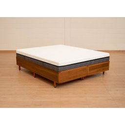 Cama Box Rústica King Size Bipartida Serenelife - Imbuia - 2