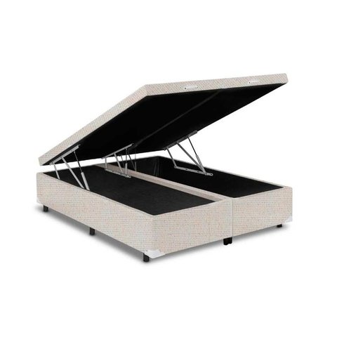 Cama Box Baú Queen Universal Linhão Palha (158x198x35) - Costa Rica