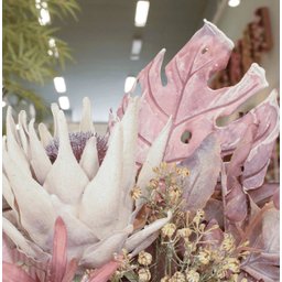 Arranjo de Flores Artificiais com Proteas, Folhas de Guiambé e Gipsofila 67cm | Beleza Atemporal For - 4