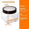 Pote de Vidro com Tampa Visor em Acrílico Gastro Preto 800mL - Lyor - 5