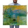 Quadro Decorativo Claude Monet Impressão Nascer do Sol:Grande 77x64cm/Chassi com Borda Infinita - 1