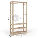 Ver imagem 6 de Arara de Madeira Design Estante C/ 3 Prateleiras Organizador