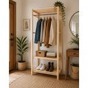 Ver imagem 2 de Arara de Madeira Design Estante c/ 3 Prateleiras Organizador