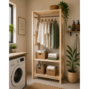 Ver imagem 3 de Arara de Madeira Design Estante c/ 3 Prateleiras Organizador