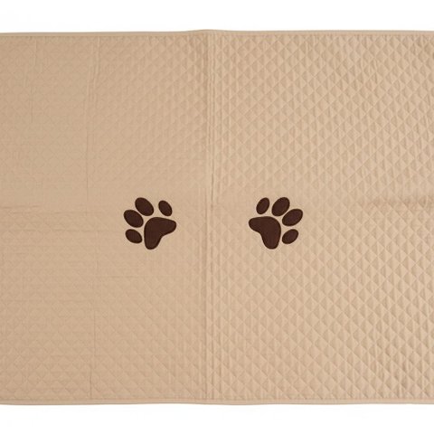 Kit 4 Pçs Peseira Cama Casal Padrão Impermeável e Almofada Cheia para Pet: Avelã