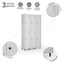 Ver imagem 4 de Armário Locker Guarda-Volume de Aço 6 Portas com Fecho para Cadeado Vestiário Academia Cinza