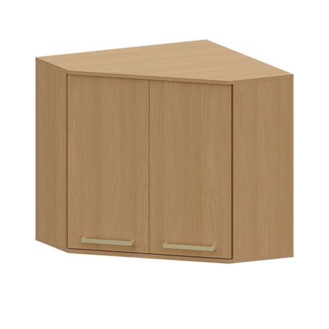 Armário Aéreo Canto Diagonal 100 Mdf 2 Portas 74cm Duna Luciane Móveis