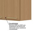 Ver imagem 4 de Armário Aéreo Canto Diagonal 100 Mdf 2 Portas 74cm Duna Luciane Móveis