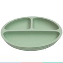Ver imagem 5 de Prato de Silicone Bebe Alimentação Infantil +6 Meses c/ Ventosas 3 Divisórias Verde Buba Prato - Pra