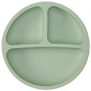Ver imagem 1 de Prato de Silicone Bebe Alimentação Infantil +6 Meses c/ Ventosas 3 Divisórias Verde Buba Prato - Pra