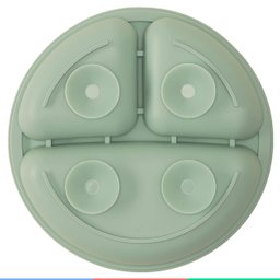 Prato de Silicone Bebe Alimentação Infantil +6 Meses c/ Ventosas 3 Divisórias Verde Buba Prato - Pra - 7