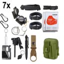 Ver imagem 1 de Kit 7 Bolsas Verde Militar Conjunto Acessórios de Camping Kit Sobrevivência para Acampar Cor:preto;t