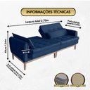 Ver imagem 2 de Sofá Cama Rivieira 2.70m - Azul