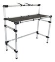 Ver imagem 1 de Cabine Dj Tubular em Aluminio com Tampo Mdf para Mesa Controladora Usb Universal de Ate 1 Metro