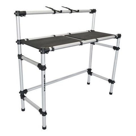 Cabine Dj Tubular em Aluminio com Tampo Mdf para Mesa Controladora Usb Universal de Ate 1 Metro