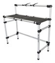 Ver imagem 2 de Cabine Dj Tubular em Aluminio com Tampo Mdf para Mesa Controladora Usb Universal de Ate 1 Metro