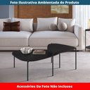 Ver imagem 3 de Mesa de Centro Orgânica Artesano 77 Cm (largura) em Mdp Nero (preto) e Pés em Aço Preto