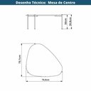 Ver imagem 5 de Mesa de Centro Orgânica Artesano 77 Cm (largura) em Mdp Nero (preto) e Pés em Aço Preto