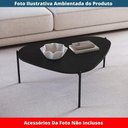 Ver imagem 4 de Mesa de Centro Orgânica Artesano 77 Cm (largura) em Mdp Nero (preto) e Pés em Aço Preto