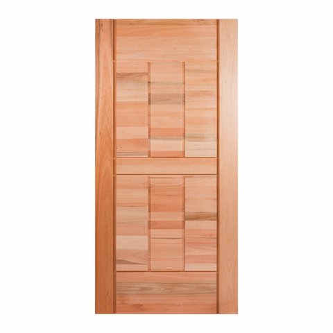 Folha de Porta Maciça em Eucalipto Acabamento Natural 210x120cm PM96 Cruzeiro Portas