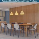 Ver imagem 5 de Kit 4 Cadeiras Portofino Polipropileno Assento Vazado Simulando Palha Azul Fratini