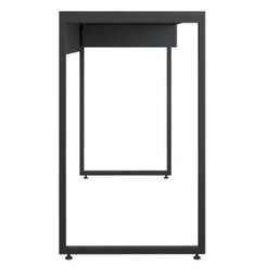 Mesa Escrivaninha Estilo Industrial com Pés de Aço e 1 Gaveta Preto - 4