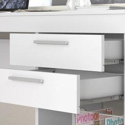 Kit 2 Peças para Escritório com Escrivaninha 120cm e Armário Multiuso Espresso Móveis - 6